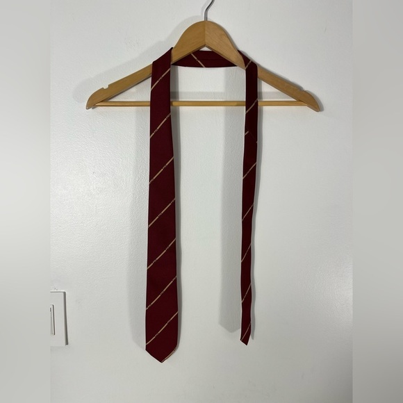 Vintage Vogue Club Ties PTQ Australia Burgundy Red Tie Mens Necktie Neck Tie - Picture 3 of 5